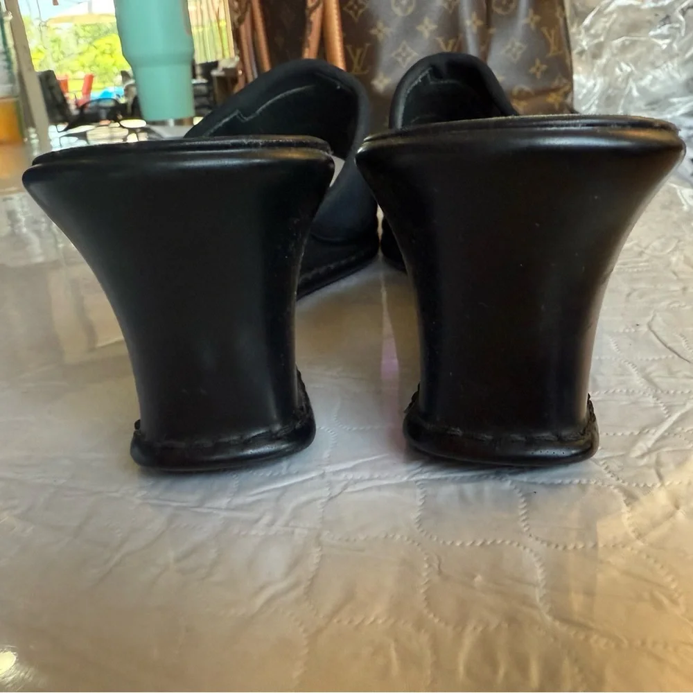 Stuart Weitzman Black Heeled Sandals NIB - Picture 4 of 5